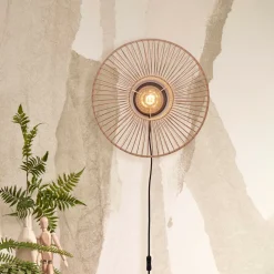GOOD&MOJO Wandlampen|Wandlamp Hokkaido Bamboe, 38cm Naturel