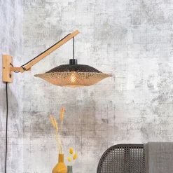 GOOD&MOJO Wandlampen|Wandlamp Kalimantan Small, Bamboe Naturel