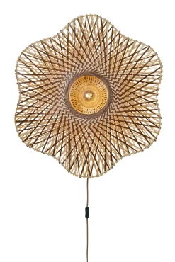 GOOD&MOJO Wandlampen|Wandlamp Madura Bamboe, kleur Naturel/Bruin