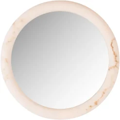 Richmond Interiors Wandlampen|Wandlamp Oravelle Met spiegel, Faux Alabaster Wit