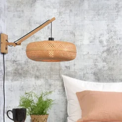 GOOD&MOJO Wandlampen|Wandlamp Palawan Ø40cm, Bamboe Naturel
