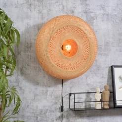 GOOD&MOJO Wandlampen|Wandlamp Palawan 60cm, Bamboe Naturel