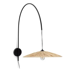 Kave Home Wandlampen|Wandlamp Rosella Raffia, kleur Naturel