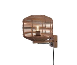 GOOD&MOJO Wandlampen|Wandlamp Tanami Rotan, 25cm Naturel