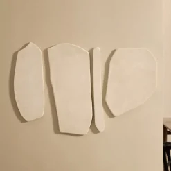 Kave Home Wandpanelen|Wandpaneel Siluna Papier-maché, Set van 4 stuks