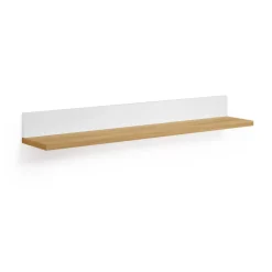 Kave Home Wandrekjes & Wandplanken|Wandplank Abilen Eiken, kleur Wit