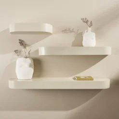 Nohr Wandrekjes & Wandplanken|Wandplank Carolan Set van 3 stuks, 55/95/135 cm, kleur Beige