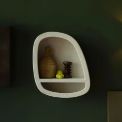 Dutchbone Wandrekjes & Wandplanken|Wandplank Veda Gerecycled marmer, 63 x 53cm