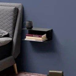 Bendt Wandrekjes & Wandplanken|Nachtkastjes|Wandplankje Nonny met dubbele plank, metaal, 35cm