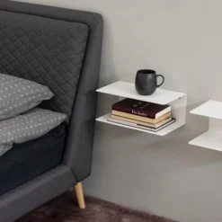 Bendt Wandrekjes & Wandplanken|Nachtkastjes|Wandplankje Nonny met dubbele plank, metaal, 35cm