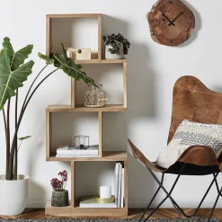 Kave Home Wandrekken & Wandkasten|Wandrek Aroba 132cm hoog, kleur naturel Teak