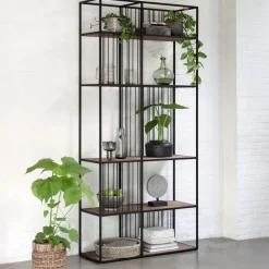 DTP Home Wandrekken & Wandkasten|Wandrek Barra Teakhout en metaal Bruin, Zwart