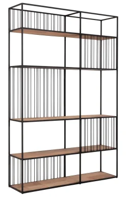 DTP Home Wandrekken & Wandkasten|Wandrek Barra Teakhout en metaal Bruin, Zwart