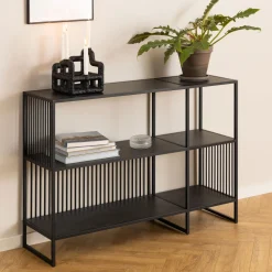 Bendt Wandrekken & Wandkasten|Wandrek Esme Marmerlook, 83 x 120cm Zwart