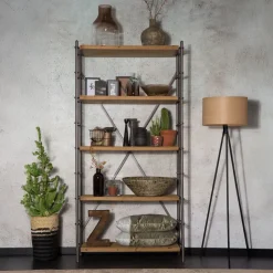 Dutchbone Wandrekken & Wandkasten|Wandrek Iron 200 x 100cm Hout