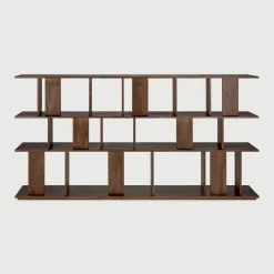 Ethnicraft Wandrekken & Wandkasten|Wandrek Irregular Gevernist Teakhout Bruin