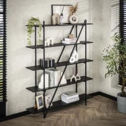 LifestyleFurn Wandrekken & Wandkasten|Wandrek Jerrod Liquid metal Grijs