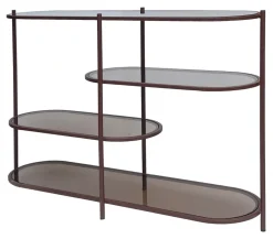 Brix Wandrekken & Wandkasten|Wandrek Jill Gecoat staal en glas, 90 x 123cm