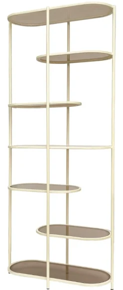 Brix Wandrekken & Wandkasten|Wandrek Jill Gecoat staal en glas, 190 x 85cm