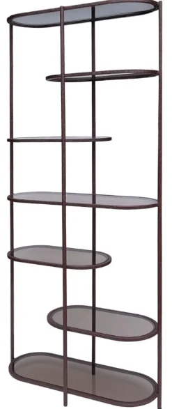 Brix Wandrekken & Wandkasten|Wandrek Jill Gecoat staal en glas, 190 x 85cm