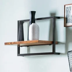 Artistiq Living Wandrekjes & Wandplanken|Wandrek Jossue Mangohout en metaal, 35 x 65cm