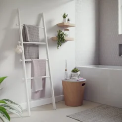 Umbra Badkameraccessoires|Wandrekjes & Wandplanken|Wandrek Leana Ladder Wit