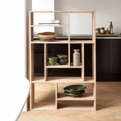 Ethnicraft Wandrekken & Wandkasten|Wandrek M Geolied Eikenhout, 139 x 90cm, kleur Naturel