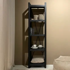 Livingfurn Wandrekken & Wandkasten|Wandrek Norris Mangohout en staal, 200 x 55cm