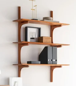 Ethnicraft Wandrekjes & Wandplanken|Wandrek PI Hout, Met 3 planken