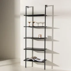 Nohr Wandrekken & Wandkasten|Wandrek Shaleena 183 x 60cm, kleur Zwart