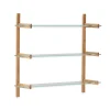 Kave Home Wandrekken & Wandkasten|Wandrek Sitra Eikenhout en glas, 98 x 110cm