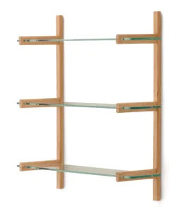 Kave Home Wandrekken & Wandkasten|Wandrek Sitra Eikenhout en glas, 98 x 90cm