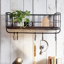 Artistiq Living Wandrekjes & Wandplanken|Wandrek Terry Mangohout en metaal, 30 x 75cm