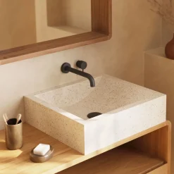 Kave Home Badkameraccessoires|Waskom Delina Terrazzo, 40 x 45cm