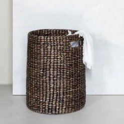 MUST Living Badkameraccessoires|Potten & Manden|Wasmand Bora Bora Waterhyacint Zwart