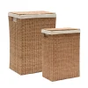Kave Home Badkameraccessoires|Wasmand Indali Rotan, Set van 2 stuks