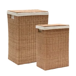 Kave Home Badkameraccessoires|Wasmand Indali Rotan, Set van 2 stuks