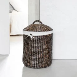 MUST Living Badkameraccessoires|Potten & Manden|Wasmand Tahiti Waterhyacint Zwart