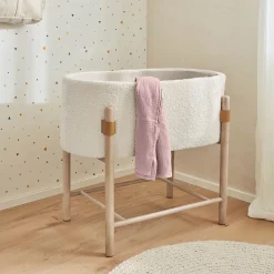 Kave Home Ledikanten|Wieg Adara Bouclé, 46 x 80cm Wit