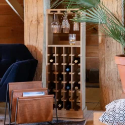 Dutchbone Wijnkasten & Wijnrekken|Wijnkast Claude 118.5 x 43.5cm Hout