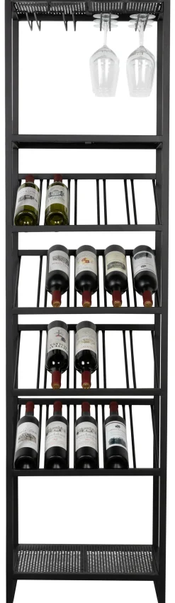 Zuiver Wijnkasten & Wijnrekken|Wijnrek Cantor 180 x 48cm Zwart