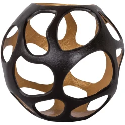 Richmond Interiors Kaarshouders & Windlichten|Windlicht Alysia kleur Bruin