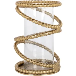 Richmond Interiors Kaarshouders & Windlichten|Windlicht Jaden kleur Brushed gold