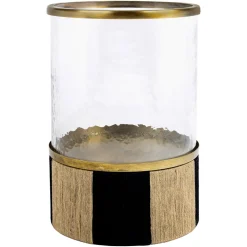 Richmond Interiors Kaarshouders & Windlichten|Windlicht Sas 32cm, kleur antique Brass