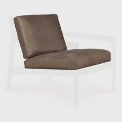 Ethnicraft Sierkussens|Zitkussen Jack t.b.v. Fauteuil Jack, Nubuck Leder, kleur Terra