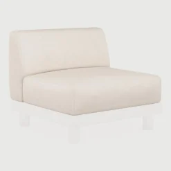 Ethnicraft Tuinkussens|Zitkussen Monocle t.b.v. 1-zits Modulaire Loungeset Monocle, kleur Wit