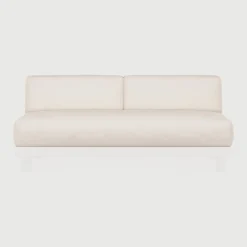 Ethnicraft Tuinkussens|Zitkussen Monocle t.b.v. 2-zits Modulaire Loungeset Monocle, kleur Wit