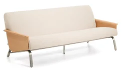 Kave Home Rechte Bank|3-zits Bank Amsen Stof en eiken