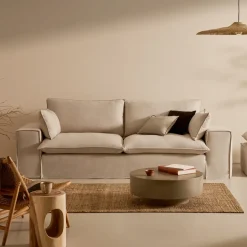 Kave Home Rechte Bank|3-zits Bank Anarela Linnen, 280cm