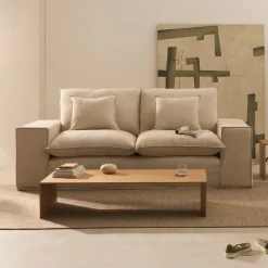 Kave Home Rechte Bank|2-zits Bank Anarela Linnen, 240cm